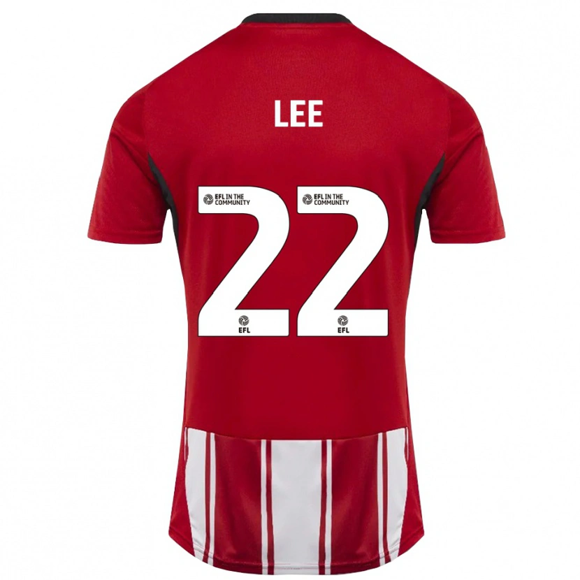 Danxen Uomo Maglia Harry Lee #22 Rosso Bianco Nero Kit Gara Home 2025/26 Maglietta