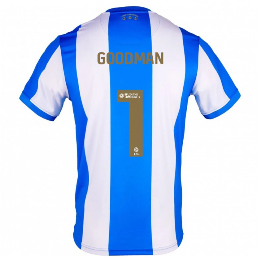 Danxen Uomo Maglia Owen Goodman #1 Blu Bianco Kit Gara Home 2025/26 Maglietta