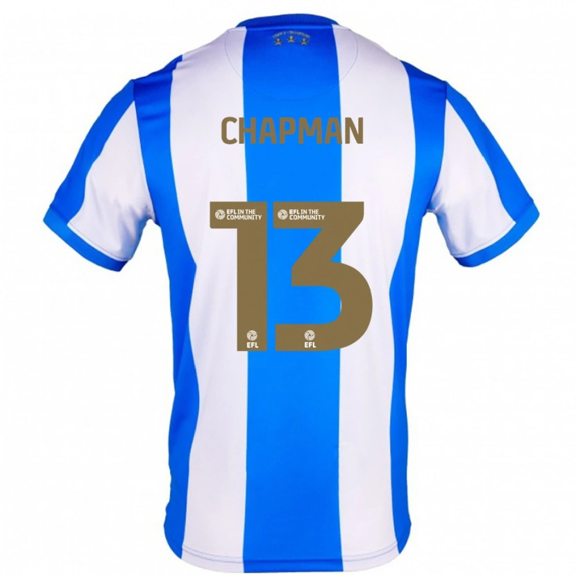 Danxen Uomo Maglia Jacob Chapman #13 Blu Bianco Kit Gara Home 2025/26 Maglietta