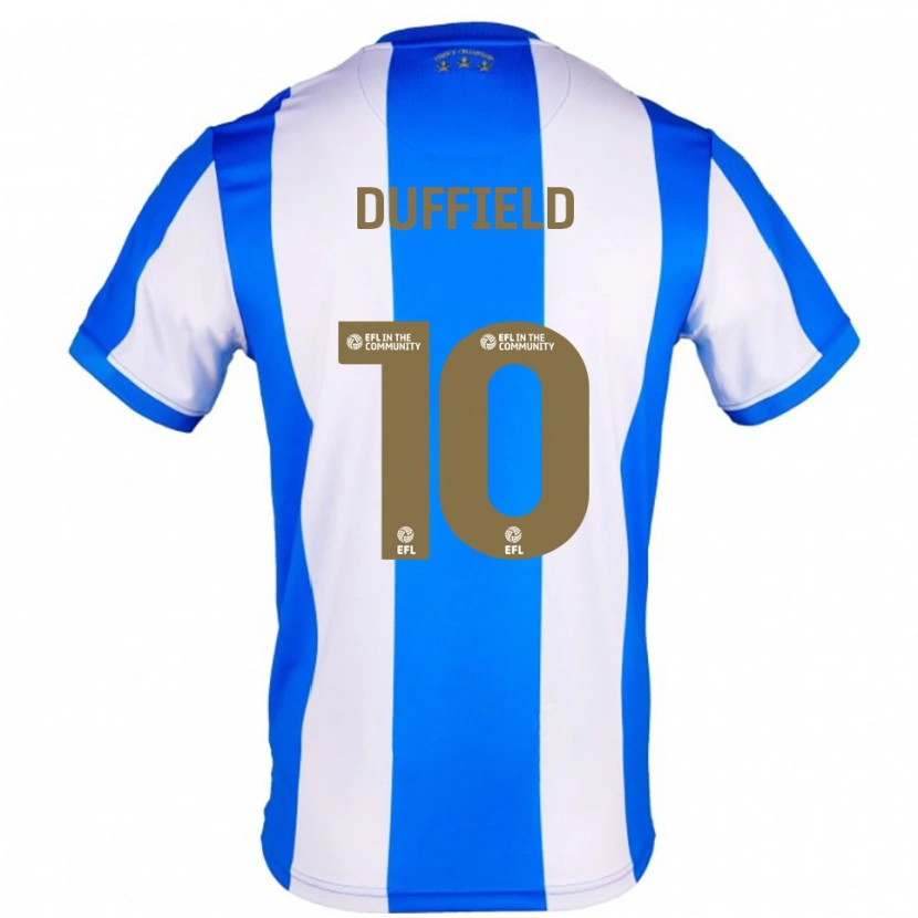 Danxen Uomo Maglia Ella Duffield #10 Blu Bianco Kit Gara Home 2025/26 Maglietta