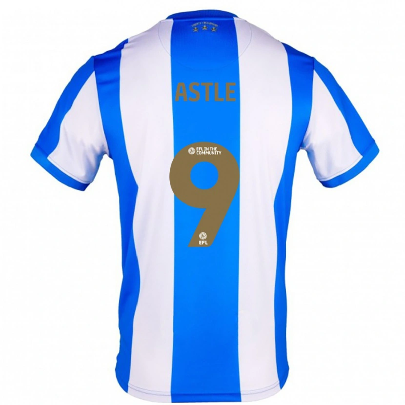 Danxen Uomo Maglia Katie Astle #9 Blu Bianco Kit Gara Home 2025/26 Maglietta