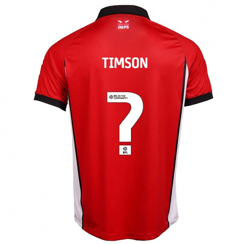 Danxen Uomo Maglia Lana Timson #0 Rosso Bianco Kit Gara Home 2025/26 Maglietta