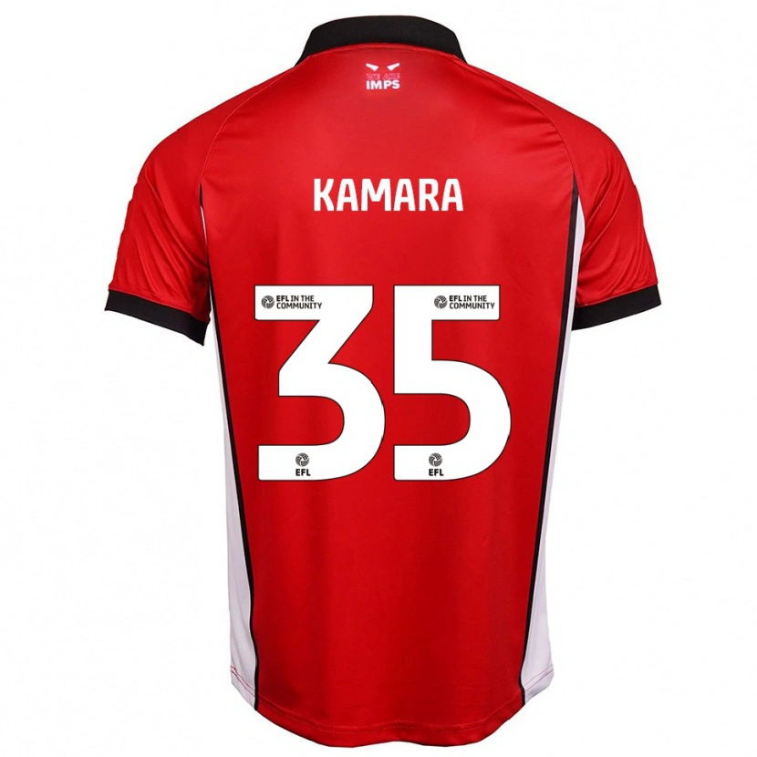 Danxen Uomo Maglia Mj Kamara #35 Rosso Bianco Kit Gara Home 2025/26 Maglietta