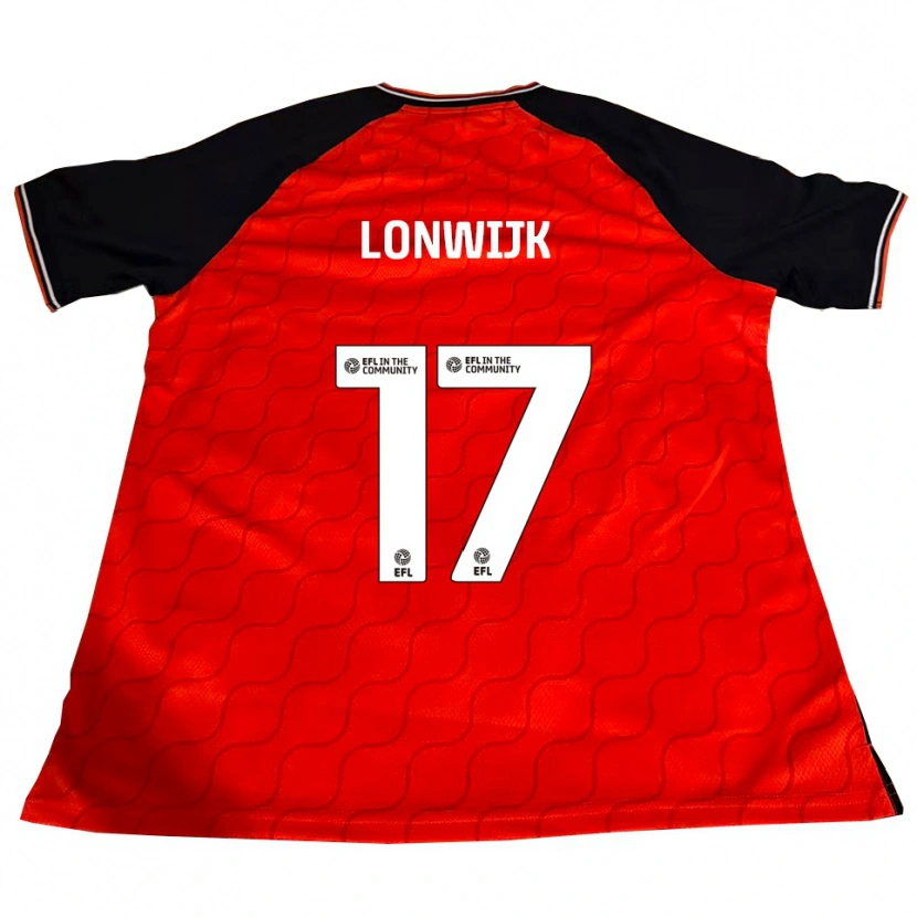 Danxen Uomo Maglia Nigel Lonwijk #17 Arancione Nero Bianco Kit Gara Home 2025/26 Maglietta