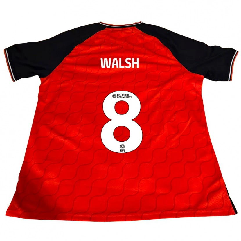 Danxen Uomo Maglia Liam Walsh #8 Arancione Nero Bianco Kit Gara Home 2025/26 Maglietta