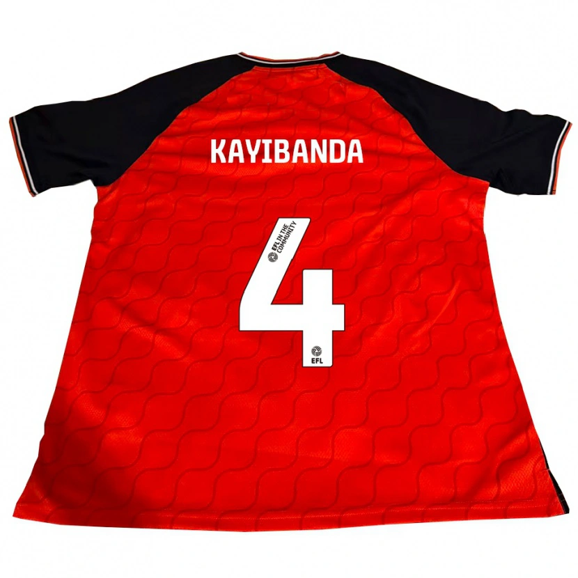 Danxen Uomo Maglia Claude Kayibanda #4 Arancione Nero Bianco Kit Gara Home 2025/26 Maglietta
