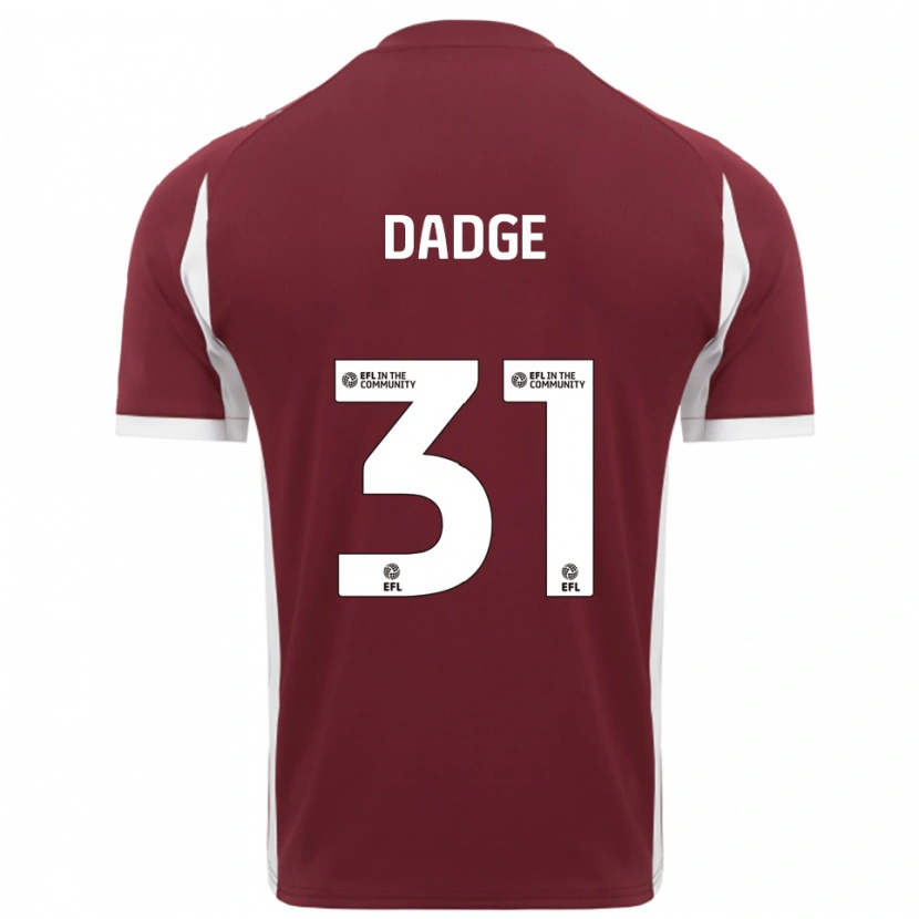 Danxen Uomo Maglia James Dadge #31 Bordeaux Bianco Kit Gara Home 2025/26 Maglietta