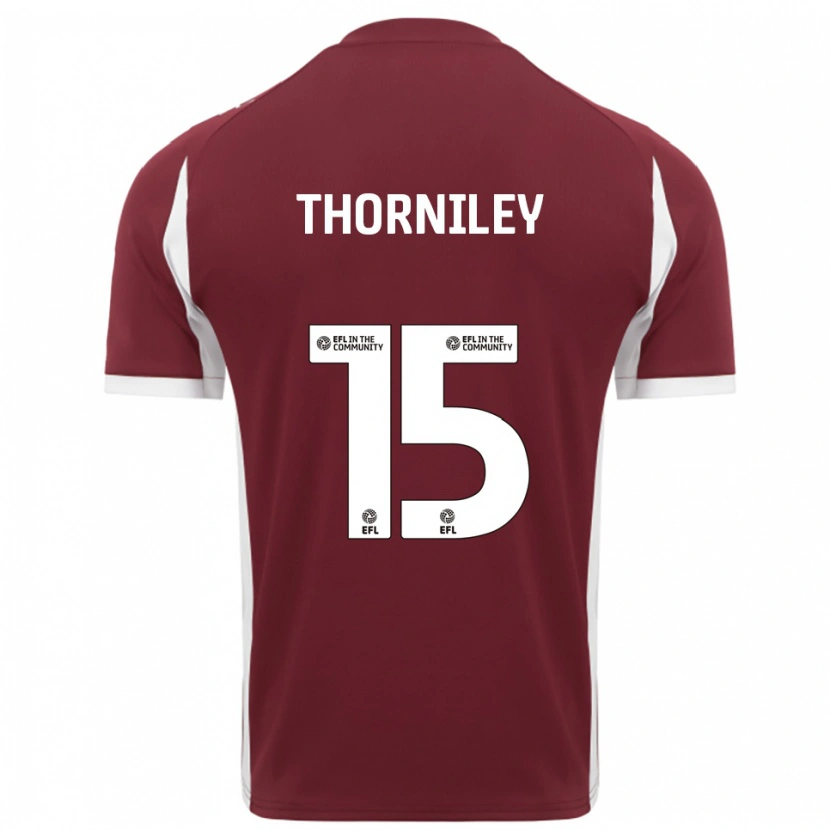 Danxen Uomo Maglia Jordan Thorniley #15 Bordeaux Bianco Kit Gara Home 2025/26 Maglietta