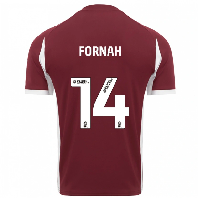 Danxen Uomo Maglia Tyrese Fornah #14 Bordeaux Bianco Kit Gara Home 2025/26 Maglietta