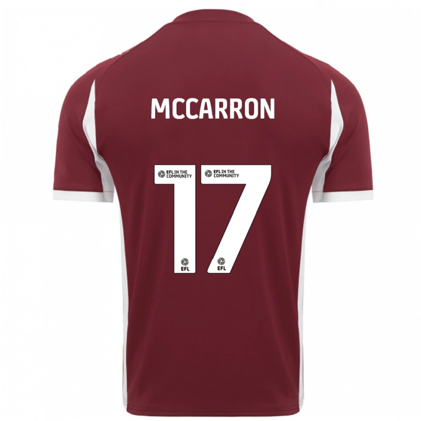 Danxen Uomo Maglia Liam Mccarron #17 Bordeaux Bianco Kit Gara Home 2025/26 Maglietta