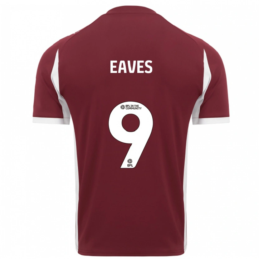 Danxen Uomo Maglia Tom Eaves #9 Bordeaux Bianco Kit Gara Home 2025/26 Maglietta