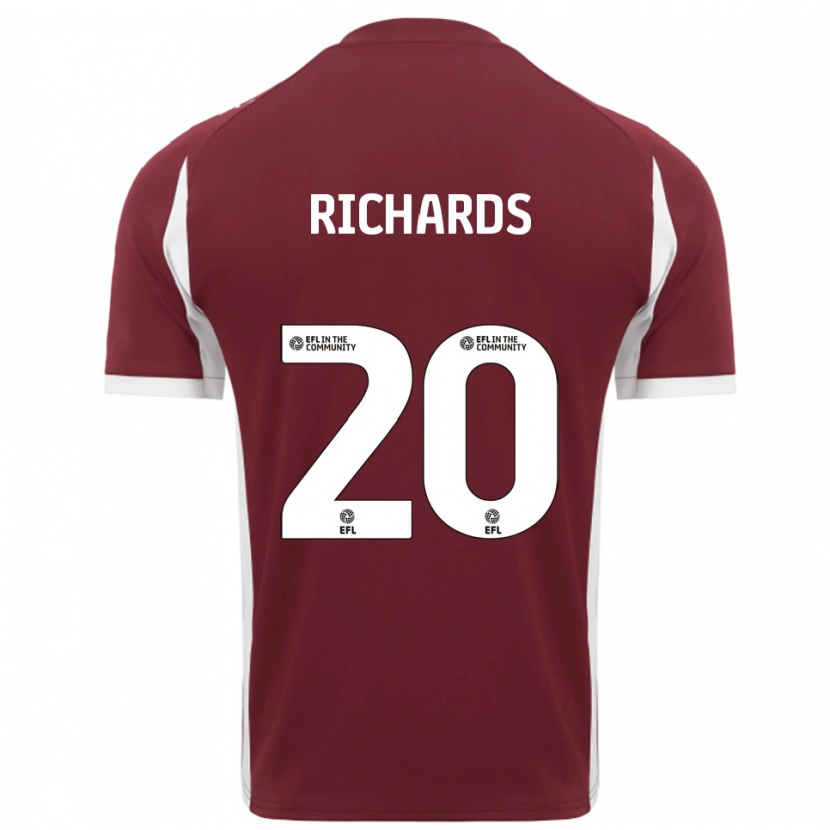 Danxen Uomo Maglia Mia Richards #20 Bordeaux Bianco Kit Gara Home 2025/26 Maglietta