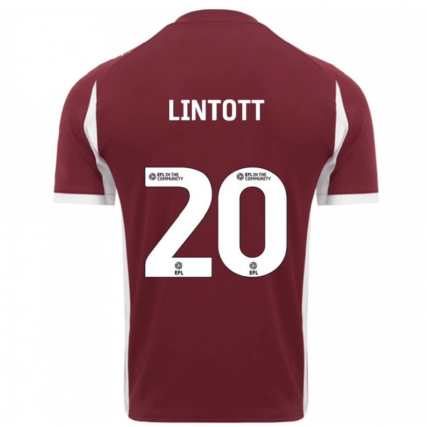 Danxen Uomo Maglia Harvey Lintott #20 Bordeaux Bianco Kit Gara Home 2025/26 Maglietta