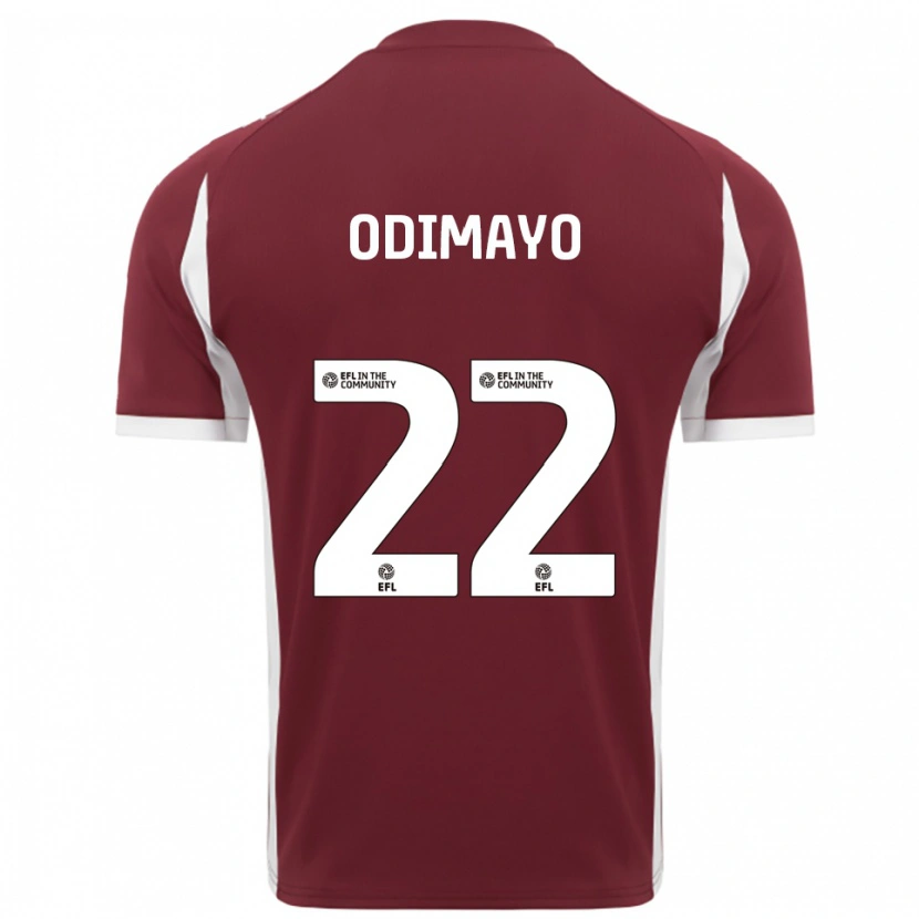 Danxen Uomo Maglia Akin Odimayo #22 Bordeaux Bianco Kit Gara Home 2025/26 Maglietta