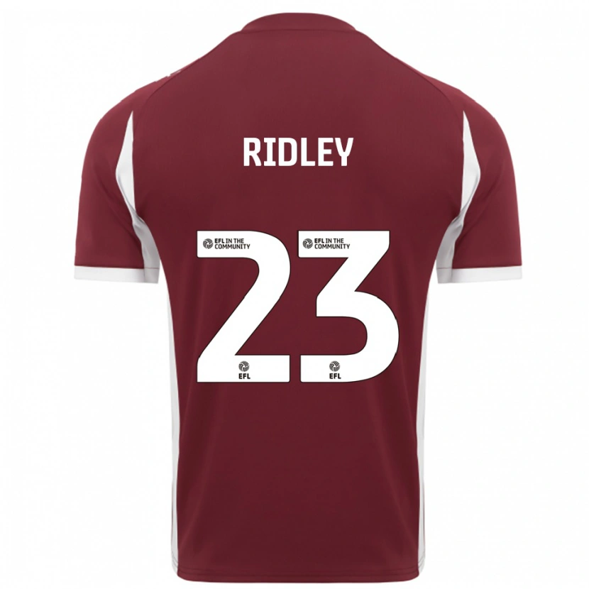 Danxen Uomo Maglia Paige Ridley #23 Bordeaux Bianco Kit Gara Home 2025/26 Maglietta