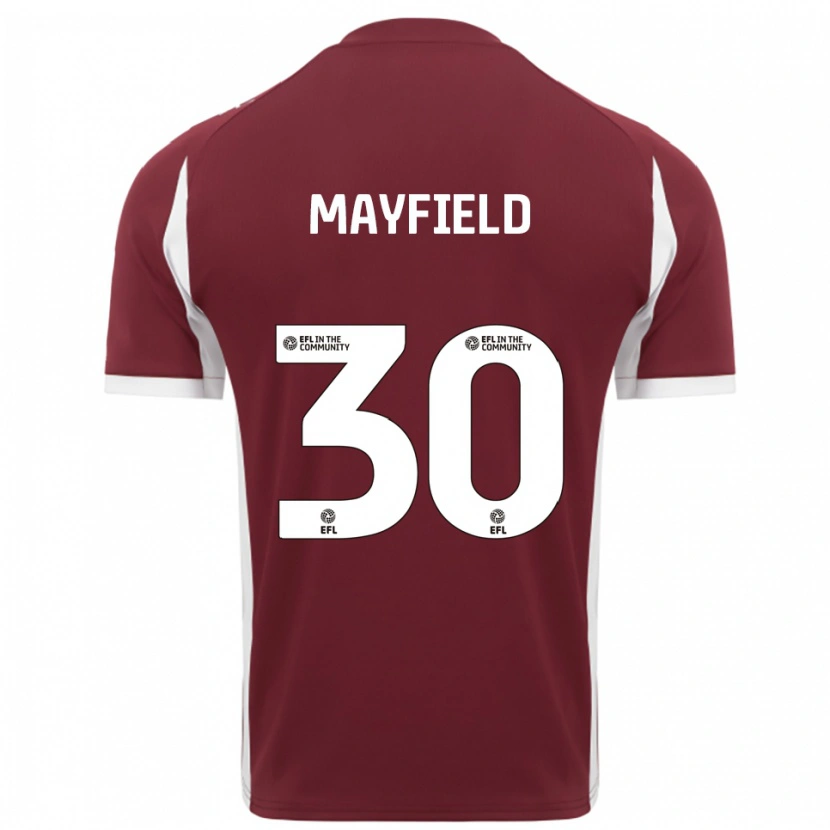 Danxen Uomo Maglia Holly Mayfield #30 Bordeaux Bianco Kit Gara Home 2025/26 Maglietta