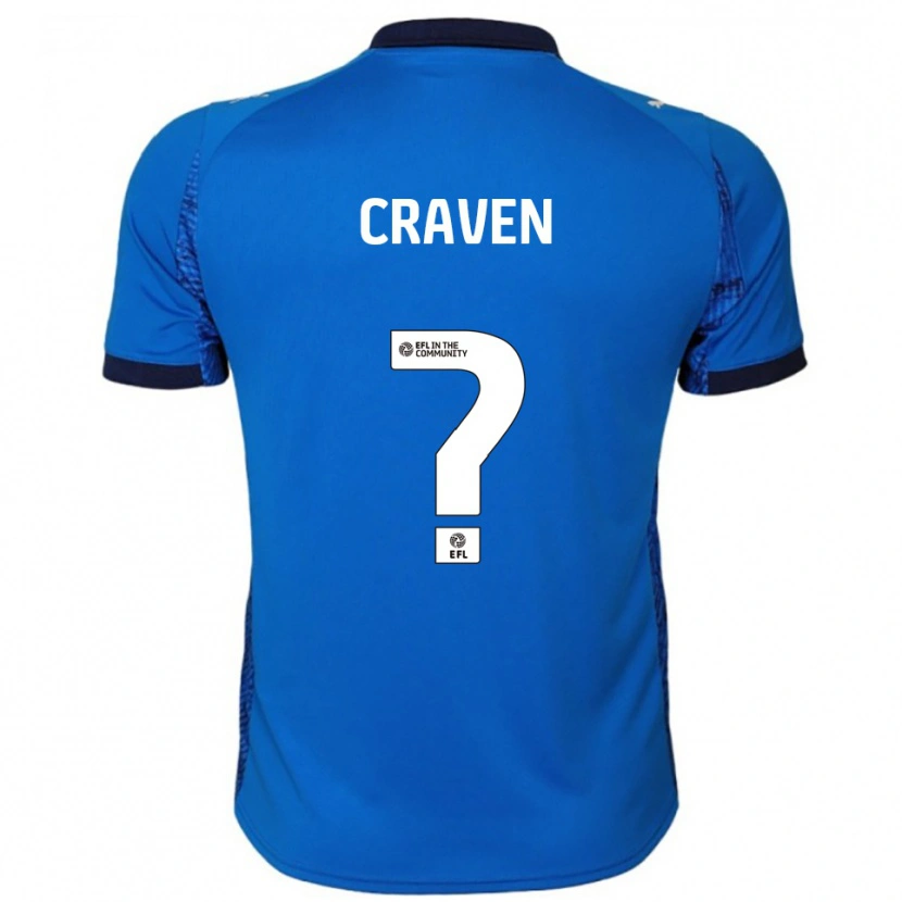 Danxen Uomo Maglia Freddie Craven #0 Blu Bianco Kit Gara Home 2025/26 Maglietta