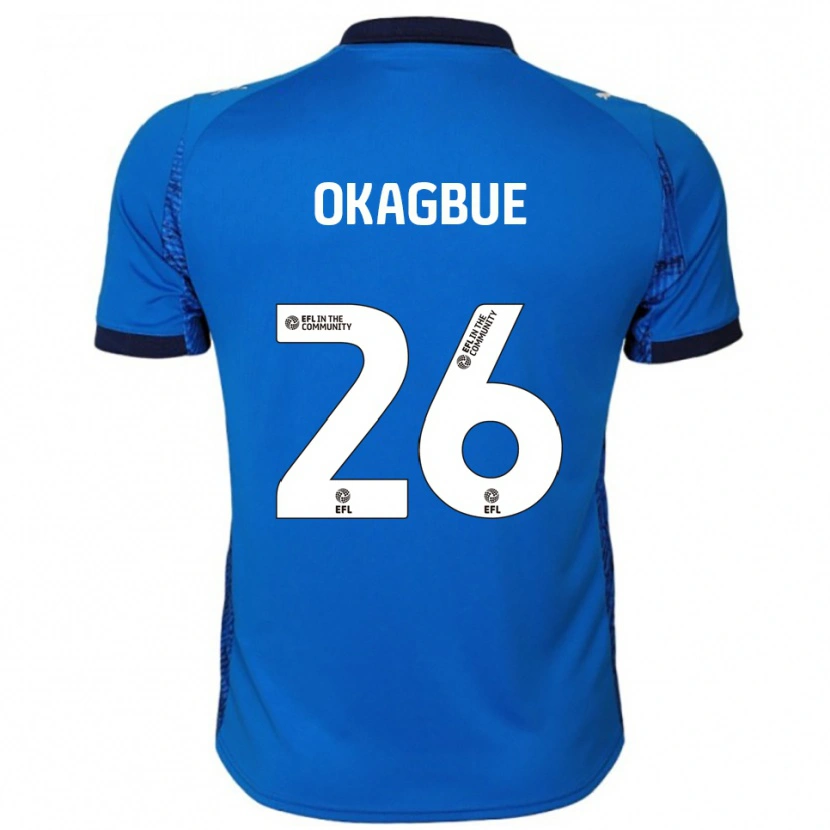 Danxen Uomo Maglia David Okagbue #26 Blu Bianco Kit Gara Home 2025/26 Maglietta