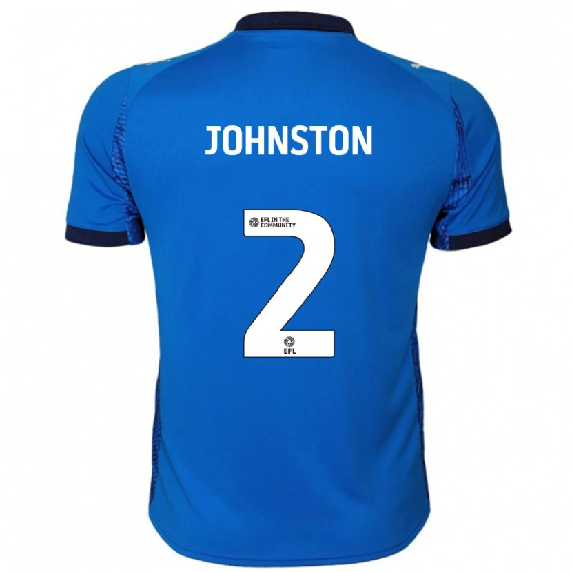 Danxen Uomo Maglia Carl Johnston #2 Blu Bianco Kit Gara Home 2025/26 Maglietta