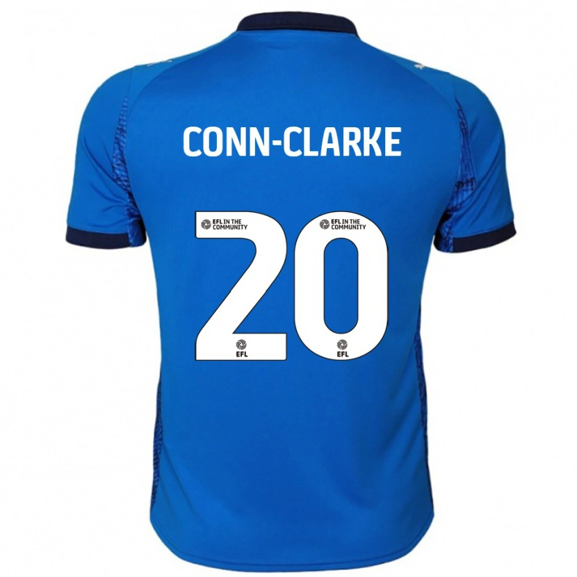 Danxen Uomo Maglia Chris Conn-Clarke #20 Blu Bianco Kit Gara Home 2025/26 Maglietta