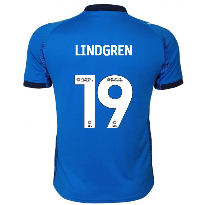 Danxen Uomo Maglia Gustav Lindgren #19 Blu Bianco Kit Gara Home 2025/26 Maglietta