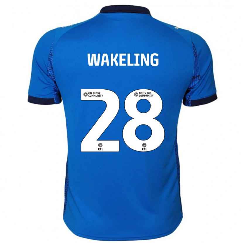 Danxen Uomo Maglia Jacob Wakeling #28 Blu Bianco Kit Gara Home 2025/26 Maglietta