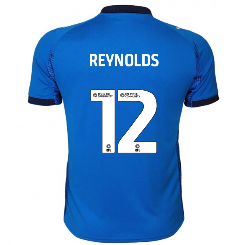Danxen Uomo Maglia Niamh Reynolds #12 Blu Bianco Kit Gara Home 2025/26 Maglietta