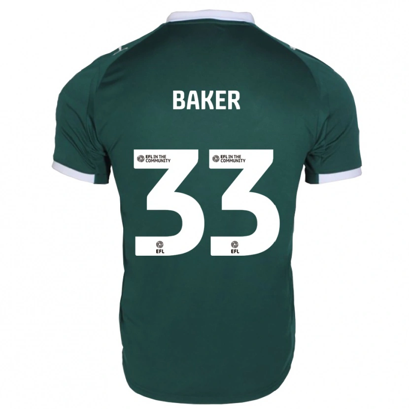 Danxen Uomo Maglia Zak Baker #33 Verde Bianco Kit Gara Home 2025/26 Maglietta