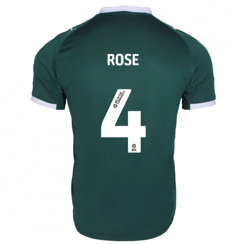 Danxen Uomo Maglia Jemma Rose #4 Verde Bianco Kit Gara Home 2025/26 Maglietta
