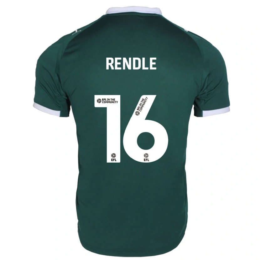 Danxen Uomo Maglia Jared Rendle #16 Verde Bianco Kit Gara Home 2025/26 Maglietta
