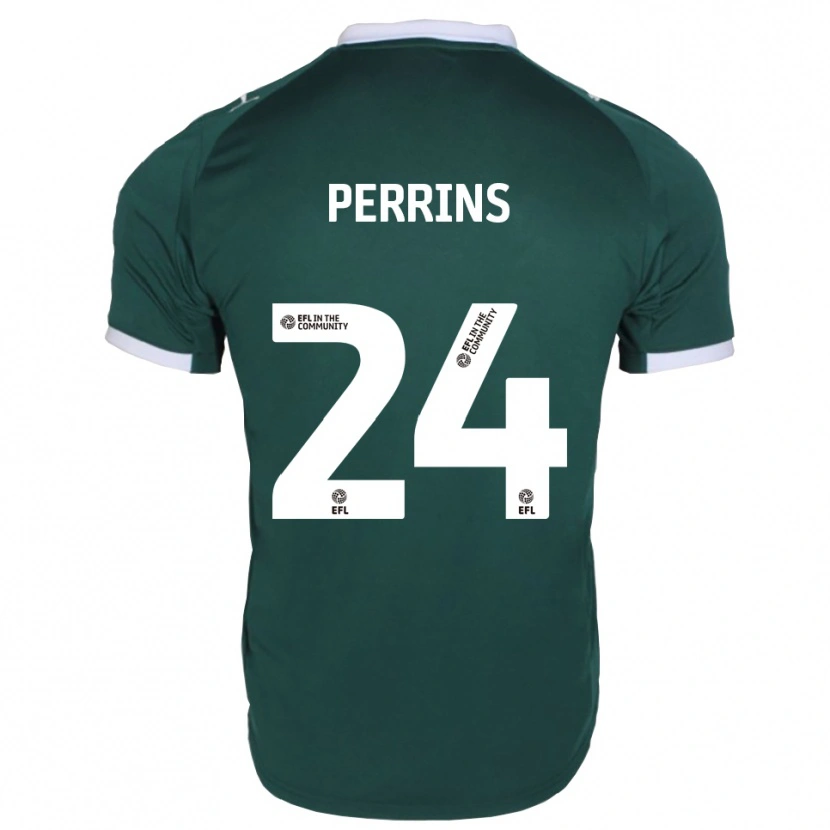 Danxen Uomo Maglia Grace Perrins #24 Verde Bianco Kit Gara Home 2025/26 Maglietta