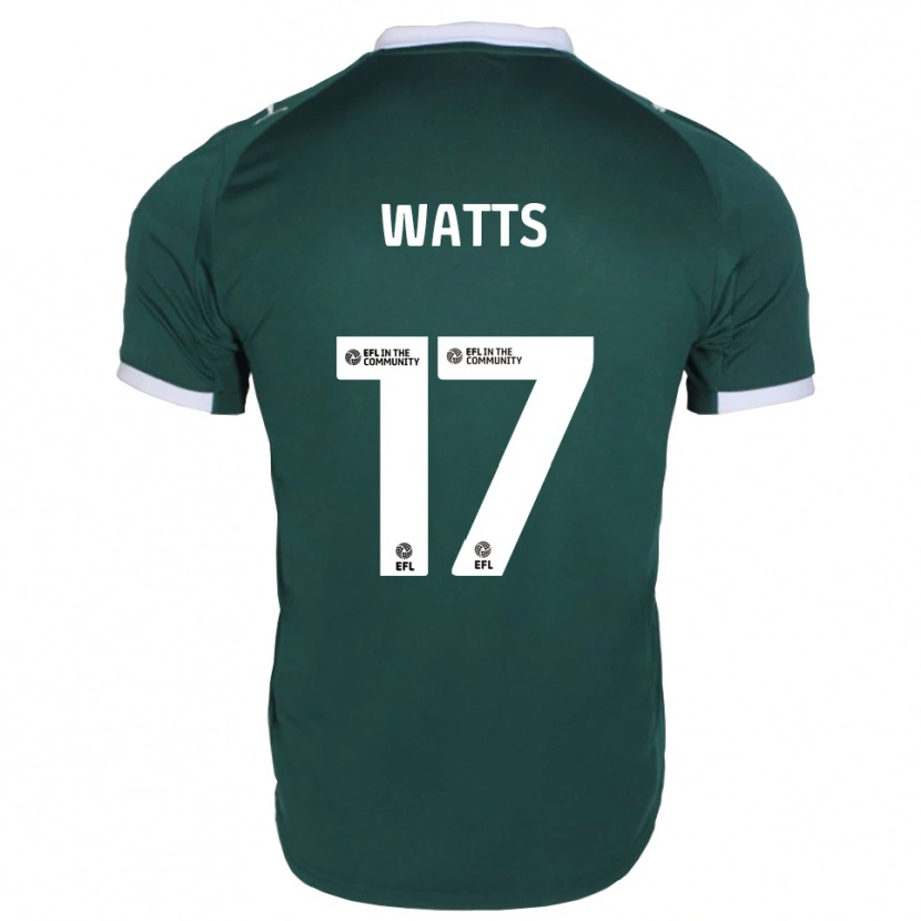 Danxen Uomo Maglia Caleb Watts #17 Verde Bianco Kit Gara Home 2025/26 Maglietta
