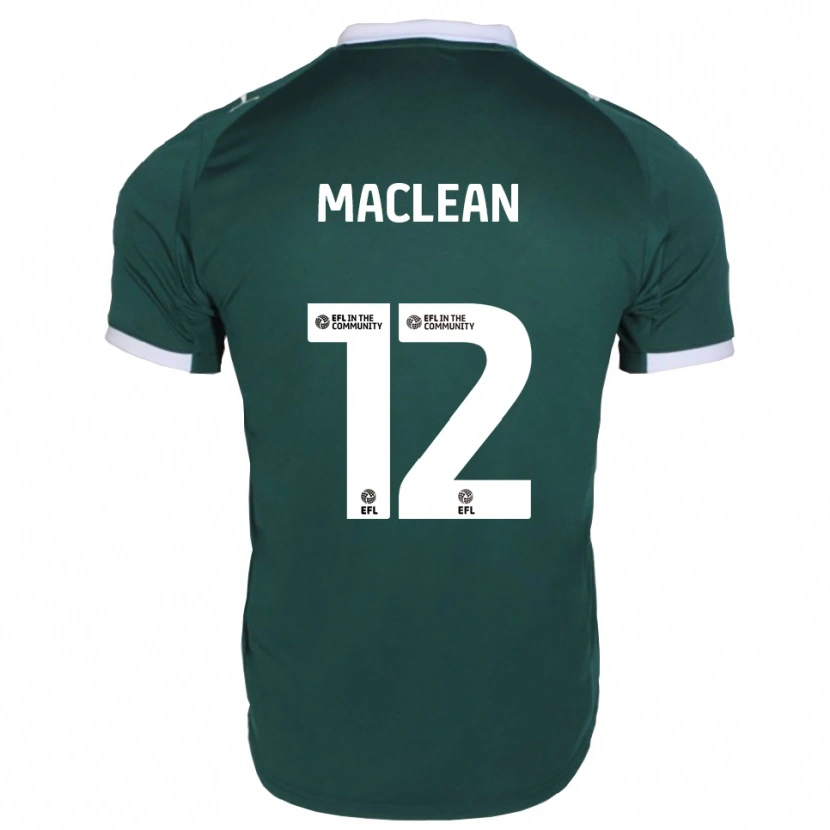 Danxen Uomo Maglia Toby Maclean #12 Verde Bianco Kit Gara Home 2025/26 Maglietta