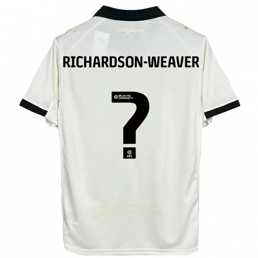 Danxen Uomo Maglia Ella Richardson-Weaver #0 Bianco Sporco Nero Kit Gara Home 2025/26 Maglietta