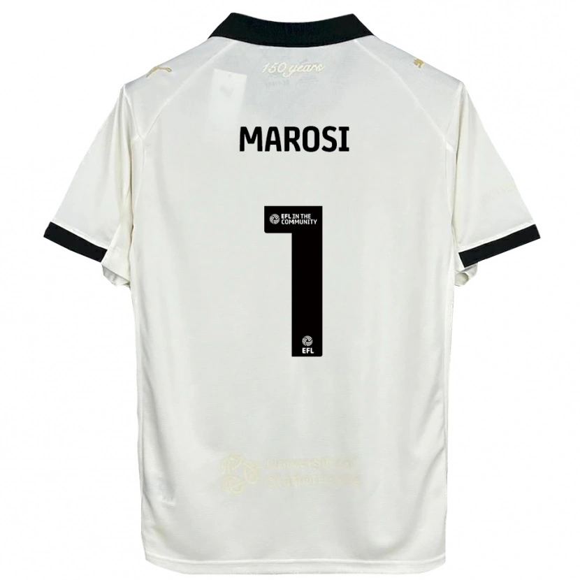 Danxen Uomo Maglia Marko Marosi #1 Bianco Sporco Nero Kit Gara Home 2025/26 Maglietta