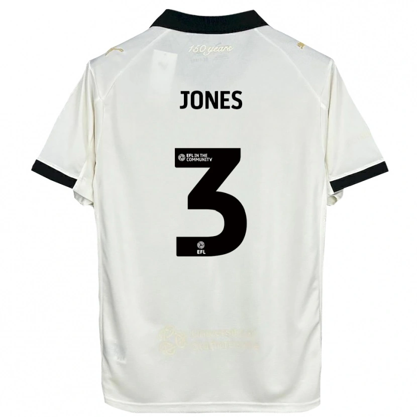 Danxen Uomo Maglia Dan Jones #3 Bianco Sporco Nero Kit Gara Home 2025/26 Maglietta