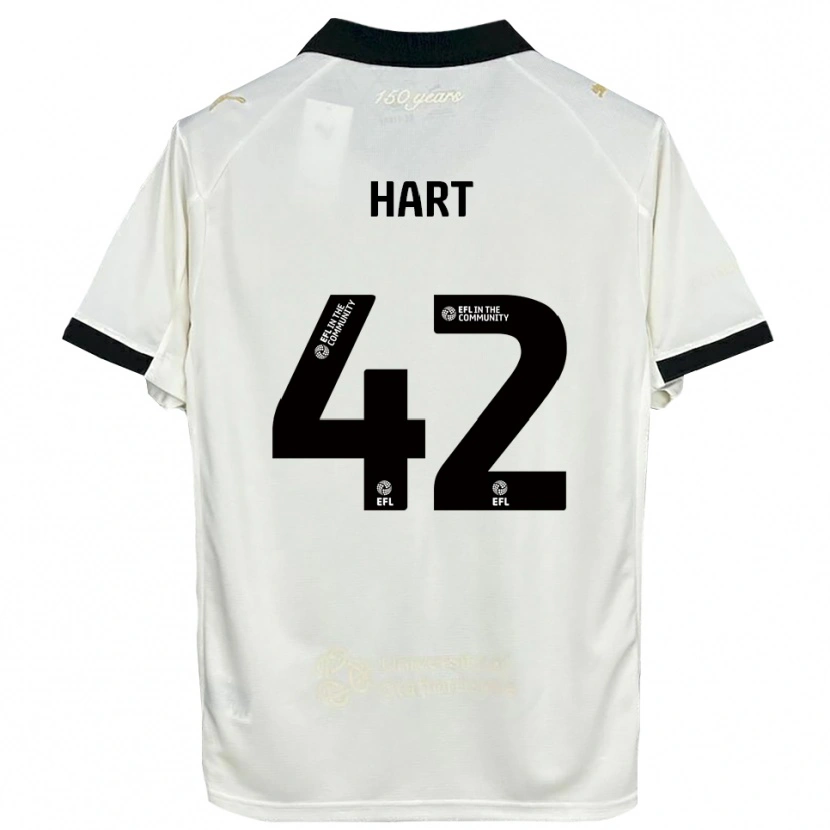 Danxen Uomo Maglia Sam Hart #42 Bianco Sporco Nero Kit Gara Home 2025/26 Maglietta