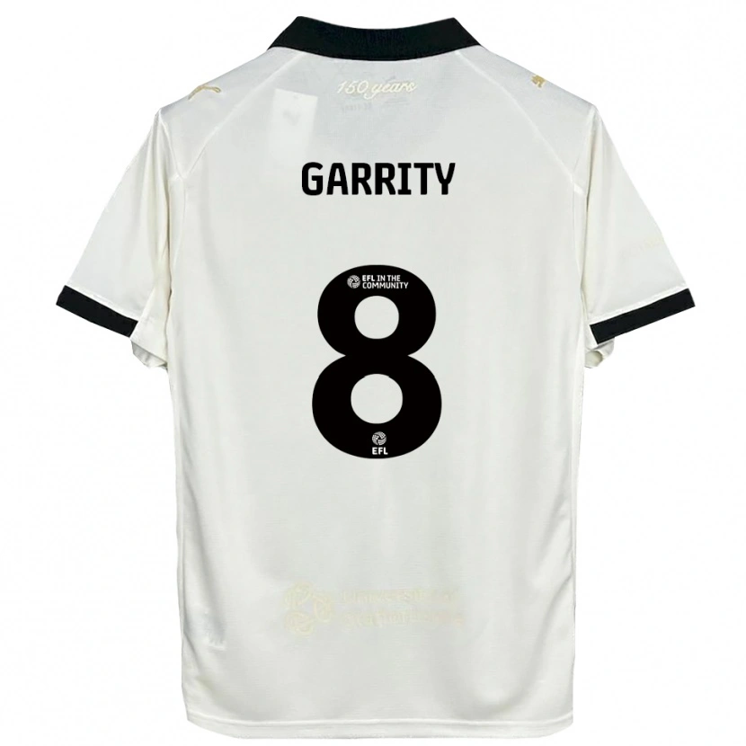 Danxen Uomo Maglia Ben Garrity #8 Bianco Sporco Nero Kit Gara Home 2025/26 Maglietta