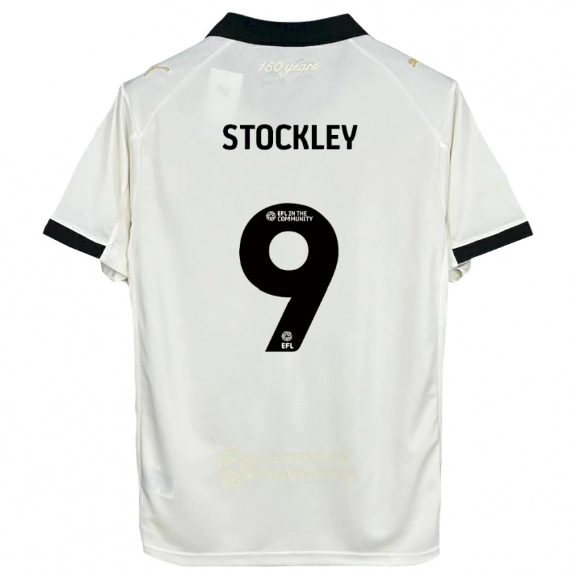 Danxen Uomo Maglia Jayden Stockley #9 Bianco Sporco Nero Kit Gara Home 2025/26 Maglietta