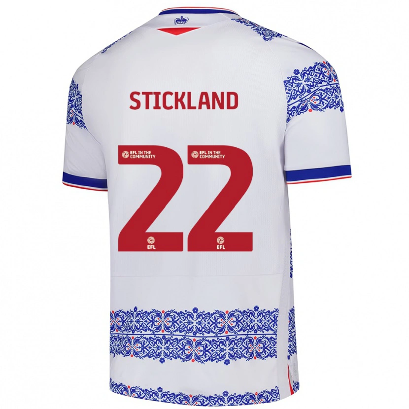 Danxen Uomo Maglia Michael Stickland #22 Bianco Blu Kit Gara Home 2025/26 Maglietta