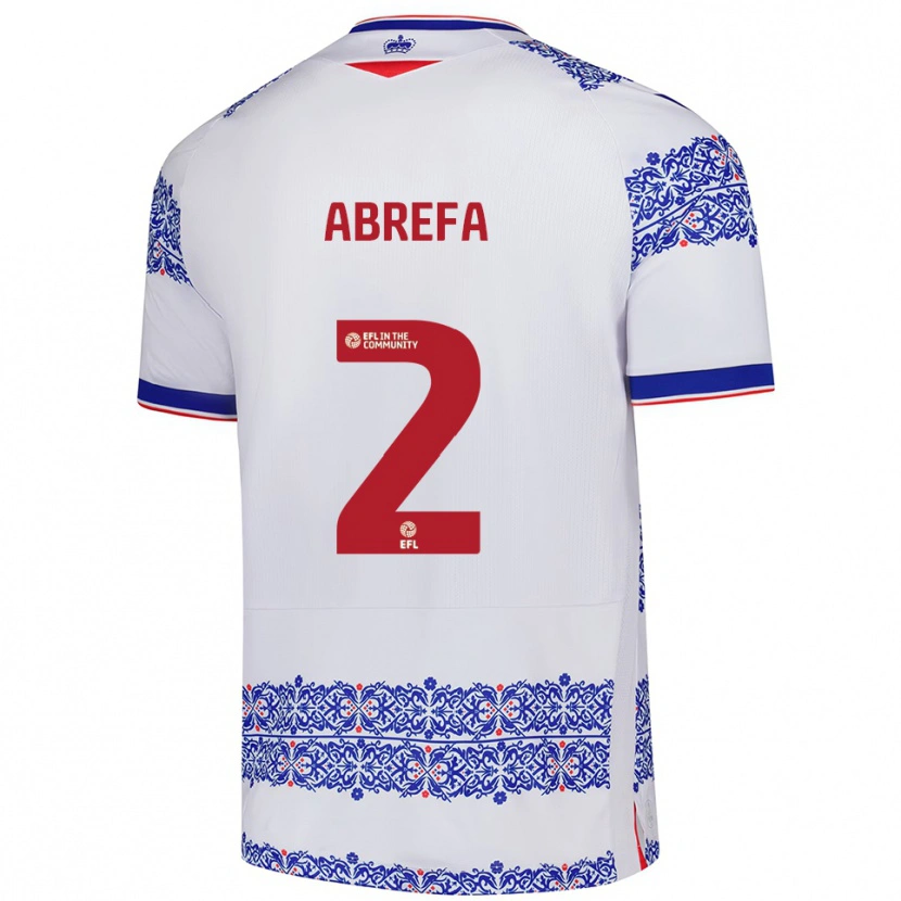Danxen Uomo Maglia Kelvin Abrefa #2 Bianco Blu Kit Gara Home 2025/26 Maglietta