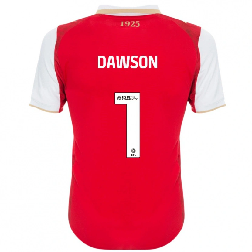 Danxen Uomo Maglia Cameron Dawson #1 Rosso Bianco Kit Gara Home 2025/26 Maglietta