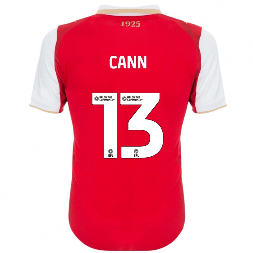 Danxen Uomo Maglia Ted Cann #13 Rosso Bianco Kit Gara Home 2025/26 Maglietta