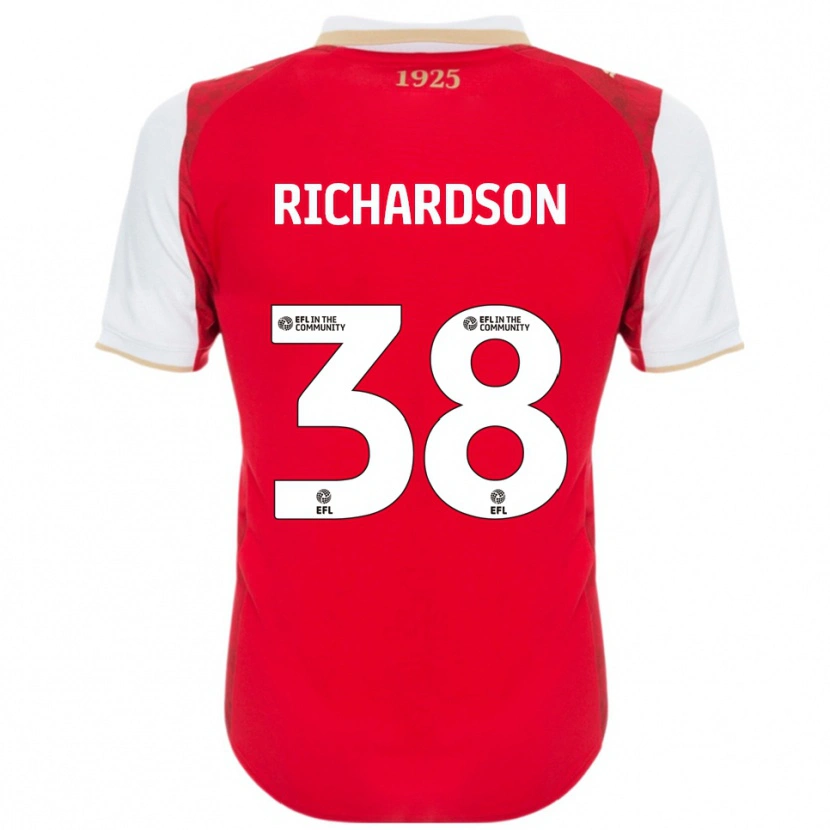 Danxen Uomo Maglia Kane Richardson #38 Rosso Bianco Kit Gara Home 2025/26 Maglietta