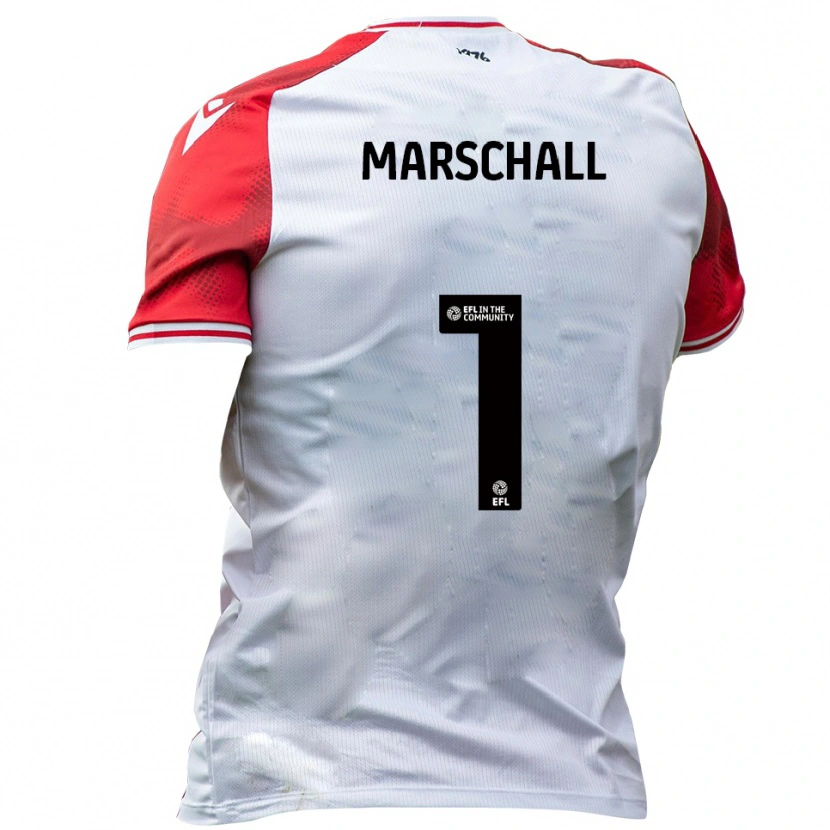 Danxen Uomo Maglia Filip Marschall #1 Bianco Rosso Kit Gara Home 2025/26 Maglietta