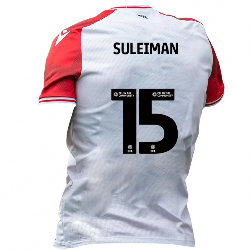 Danxen Uomo Maglia Dylan Suleiman #15 Bianco Rosso Kit Gara Home 2025/26 Maglietta