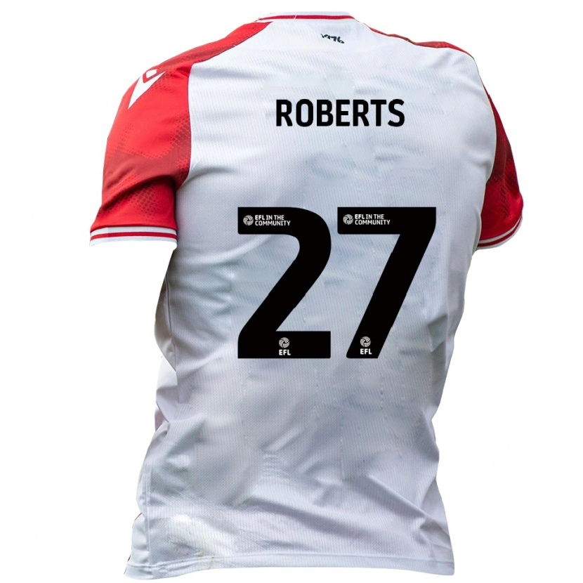 Danxen Uomo Maglia Mathaeus Roberts #27 Bianco Rosso Kit Gara Home 2025/26 Maglietta