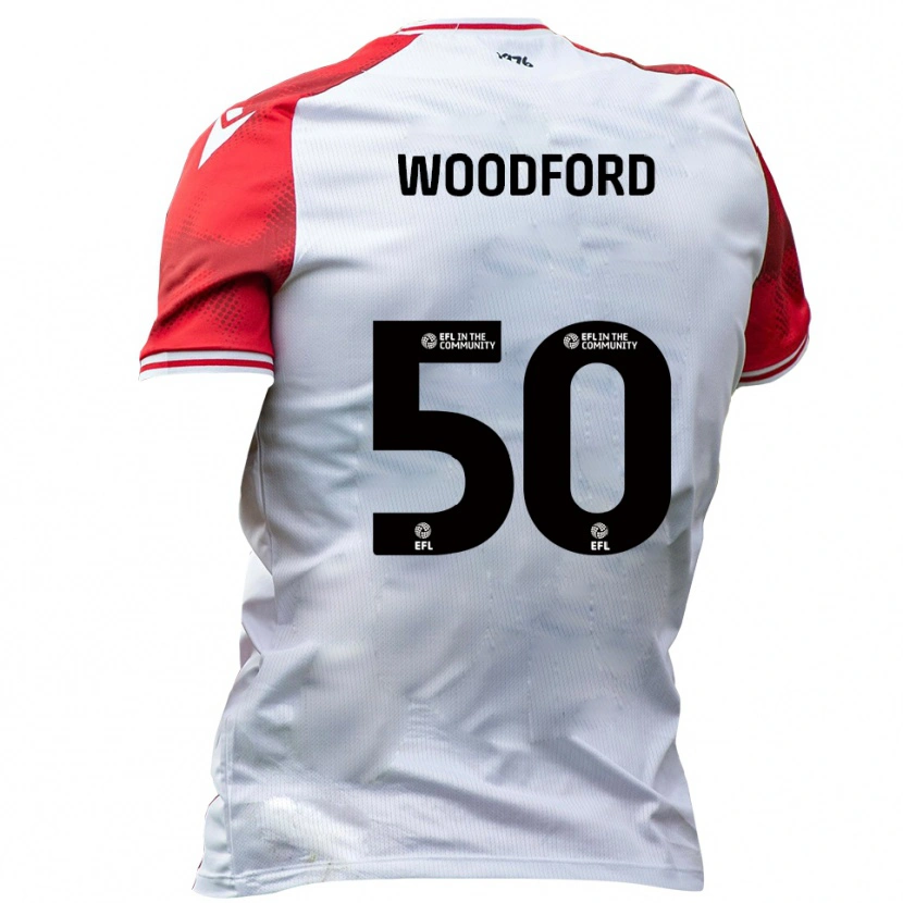 Danxen Uomo Maglia Max Woodford #50 Bianco Rosso Kit Gara Home 2025/26 Maglietta