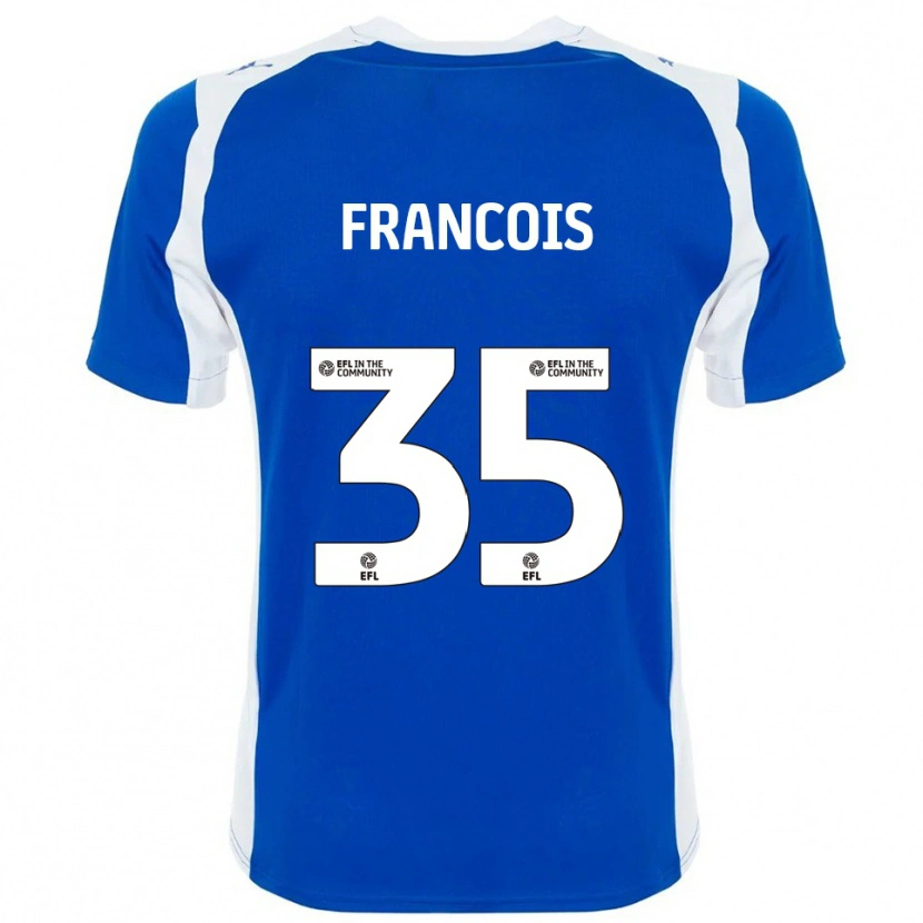 Danxen Uomo Maglia Tyrese Francois #35 Blu Bianco Kit Gara Home 2025/26 Maglietta