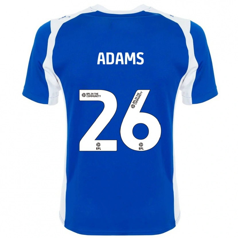 Danxen Uomo Maglia Joe Adams #26 Blu Bianco Kit Gara Home 2025/26 Maglietta